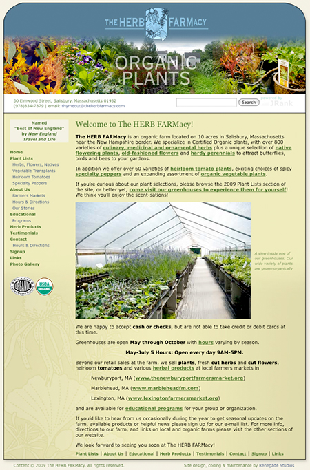 Herb Farmacy static web site